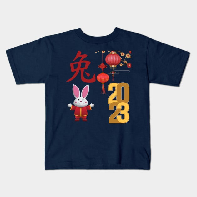 2023 Year of the Rabbit Kids T-Shirt by TeeText